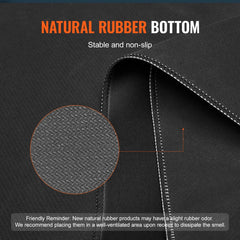 Foldable black poker table mat for 6-8 players, made of rubber with a non-slip base.