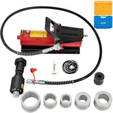 Bostome hydraulic exhaust pipe expander kit with 10T pump, collets, hose, and case.