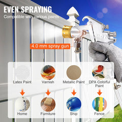 Bostome 30L spray paint pressure pot with automatic stirring and 70 PSI gauge.