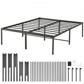 Bostome Queen Metal Bed Frame with 18-inch platform and sturdy steel construction.