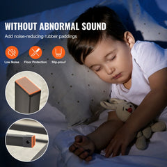 Bostome Queen metal bed frame with 18-inch platform and thick steel tubing for stability.