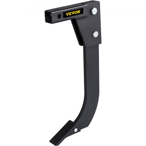 Black 18-inch hitch-mounted ripper shank made of carbon steel for tractors.