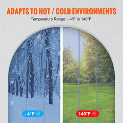 Clear PVC strip door curtain with durable strips, designed for freezers and warehouses.