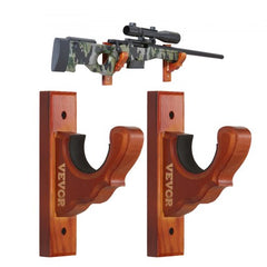Solid pine wood horizontal gun rack wall mount with EVA foam padding, holds up to 50 lbs.