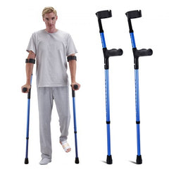 Bostome aluminum forearm crutches with adjustable height and ergonomic grips for comfort.