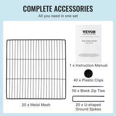 Five metal plant protector cages in a square design, 15.35 inches, for animal barriers.