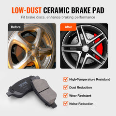 Bostome ceramic front brake pads and rotors kit for Vauxhall Adam Corsa D with dust reduction features