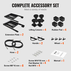 Portable car lift made of carbon steel, adjustable height up to 26.8 inches, supports 7000 lbs.