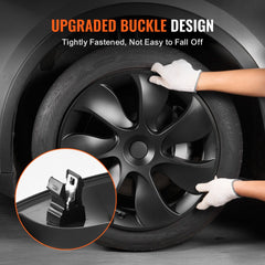 Bostome 19" wheel rim cover hubcap for Tesla Model Y, featuring durable, scratch-resistant material.