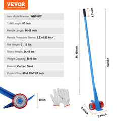 Bostome Pallet Buster with a 60-inch handle and carbon steel construction for heavy-duty use.