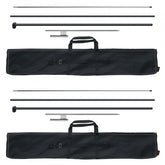 Bostome 12.7ft Feather Swooper Flag Pole Kit with aluminum and fiberglass construction, 2-pack.