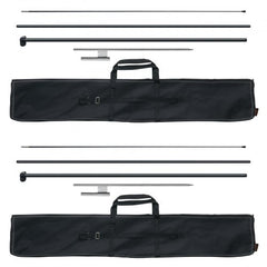 Bostome 12.7ft Feather Swooper Flag Pole Kit with aluminum and fiberglass construction, 2-pack.