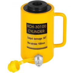 Bostome 30 ton hydraulic cylinder jack with a 100mm stroke and solid metal construction.