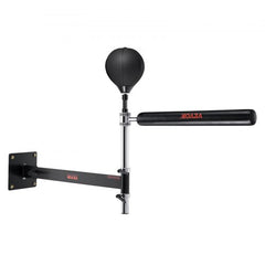 Wall-mounted boxing spinning bar with adjustable height and durable materials for reflex training.