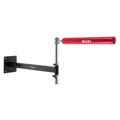 Wall-mounted boxing spinning bar with adjustable height and 360° rotating pole for reflex training.