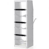 Three-tank refrigerant cylinder rack with adjustable shelves for 30-50lb bottles.