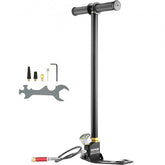 Bostome 3-Stage PCP Hand Pump with stainless steel tube and built-in oil-moisture filter.