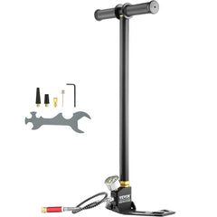 Bostome 3-Stage PCP Hand Pump with stainless steel tube and built-in oil-moisture filter.