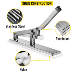 Aluminum and stainless steel seafood tool set with a crab cracker and two extraction needles.