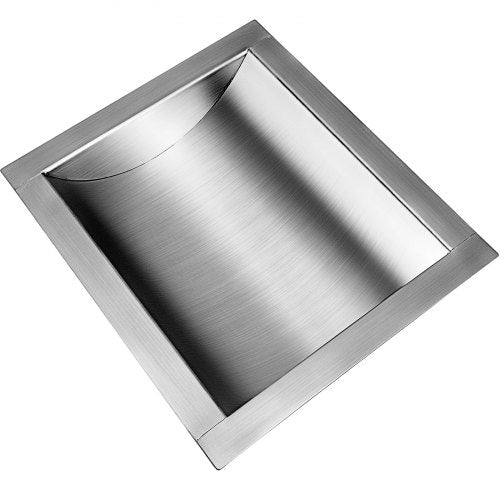 Brushed 304 stainless steel drop-in deal tray, 12x10x1.6 inches.