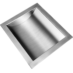 Brushed 304 stainless steel drop-in deal tray, 12x10x1.6 inches.