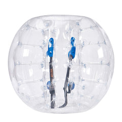 4FT inflatable bumper ball made of 0.8mm PVC with handles and adjustable straps.