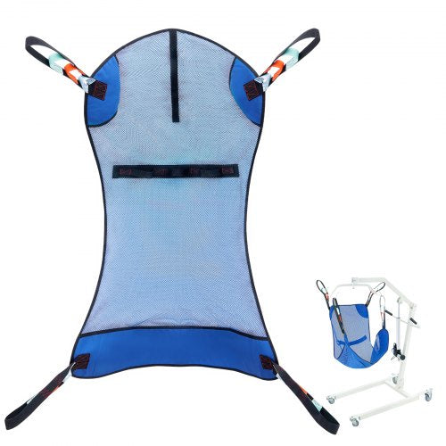 Bostome Full Body Patient Lift Sling in premium polyester, designed for universal fit and 400lbs capacity.