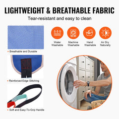 Bostome Full Body Patient Lift Sling in M-Size with a wide commode opening for easy transfers.