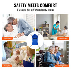 Bostome Full Body Patient Lift Sling in S-Size with reinforced straps and 600lbs capacity.