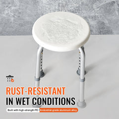 Bostome adjustable shower chair with non-slip seat and height adjustment for safety and comfort.