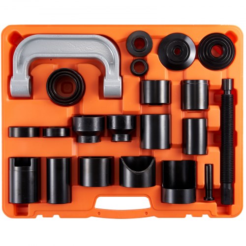 Bostome 23-piece ball joint press kit with heavy-duty carbon steel tools and portable case.