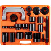Bostome 23-piece ball joint press kit with heavy-duty carbon steel tools and portable case.