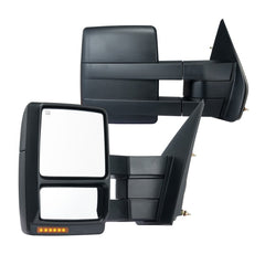 Power heated towing mirrors for 2004-2014 Ford F150 with signal lights and telescoping adjustment.