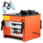 Orange 1700W electric rebar bender for 25mm steel with foot pedals and controls.