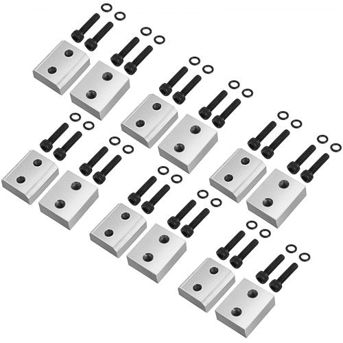Six sets of Cr12MoV steel replacement jaw blades for RC-16 rebar cutter, with screws and washers.