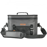 Bostome 16-can soft cooler bag in black with adjustable straps and leakproof design.