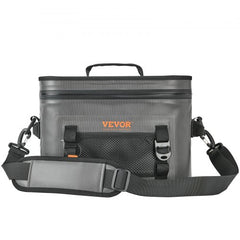 Bostome 16-can soft cooler bag in black with adjustable straps and leakproof design.