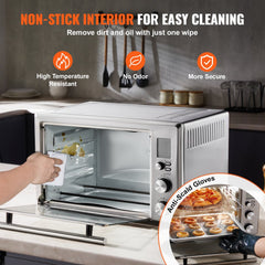 Bostome 28L Convection Oven with LCD touchscreen and 10-in-1 multifunction settings.