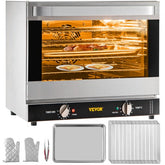 Bostome Commercial Convection Oven with 66L capacity and 4 adjustable shelves for baking.