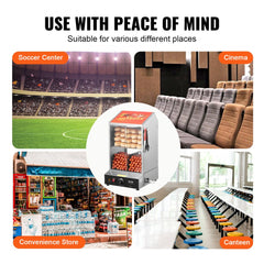 Bostome commercial hot dog steamer and bun warmer with 2 tiers and 39QT capacity.