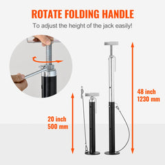 Bostome RV slide out support jacks with adjustable height from 20 to 48 inches for stability.