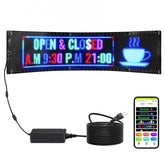 Bostome P5 Full Color Programmable LED Sign with Bluetooth control, 32.9"x8" display.