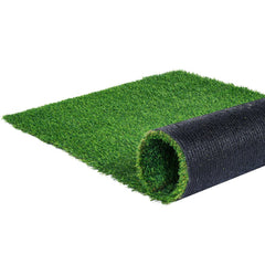 Bostome Artificial Grass Turf in green with a 1.38" pile, measuring 5x10 ft, on a rubber backing.