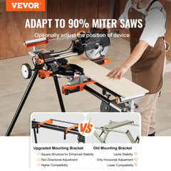 Bostome Miter Saw Stand with collapsible steel design and 550lbs capacity for stability.