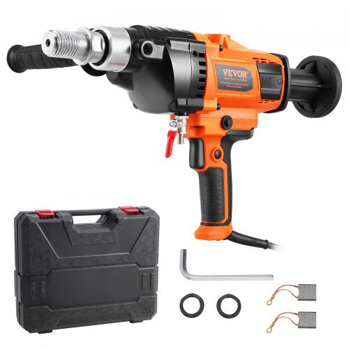 Orange Bostome 2000W handheld core drill with mixing function, 0.8-6.3in capacity, and accessories.