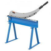 Bostome 32" manual hand plate shear with a long blade for cutting metal sheets efficiently.