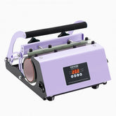 Purple Bostome tumbler heat press machine for 11-30oz mugs and bottles with touchscreen interface.