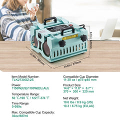 Bostome 2-Station Tumbler Heat Press Machine for 11-30oz mugs with dual independent controls.