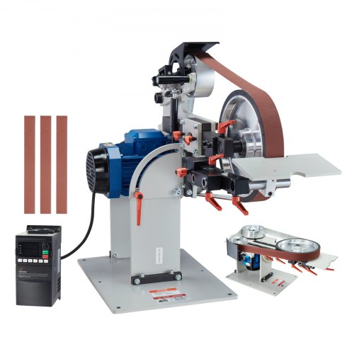 Bostome 72"x2" belt grinder sander with VFD and three grinding modes for versatile use.