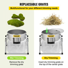 Bostome 16" manual bud leaf trimmer with stainless steel blades and dual grates for trimming.